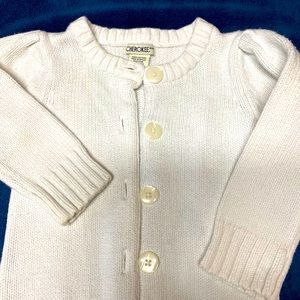 Cherokee  2 T White button cardigan